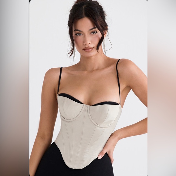 House of CB Other - House of CB Cream and Black Corset Bra